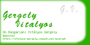 gergely vitalyos business card